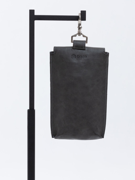 Кожаный подвесной чехол для телефона темно-серый