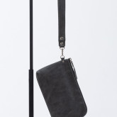 Кожаный клатч темно-серый