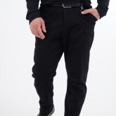 Брюки на болтах черные, крупный план