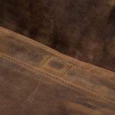 Кожаная сумка-папка для ноутбука коричневая с винтажным эффектом - изображение 10