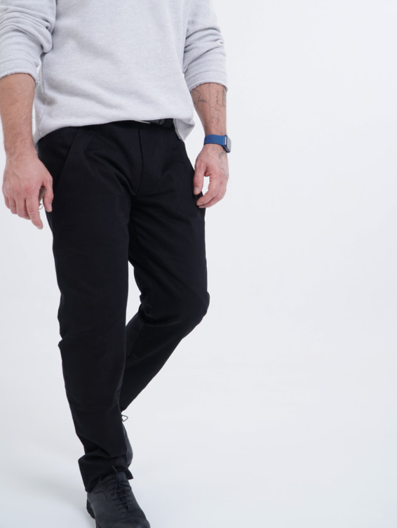 Брюки хлопковые черные