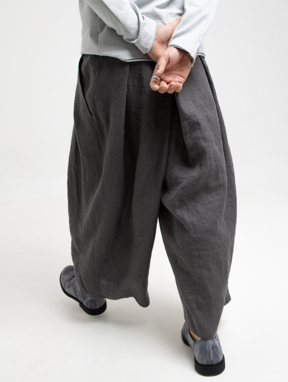 Хакама льняные серые