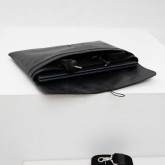 Кожаная сумка-папка для ноутбука темно-серая - изображение 6