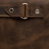 Кожаная сумка-папка для ноутбука коричневая с винтажным эффектом - изображение 11