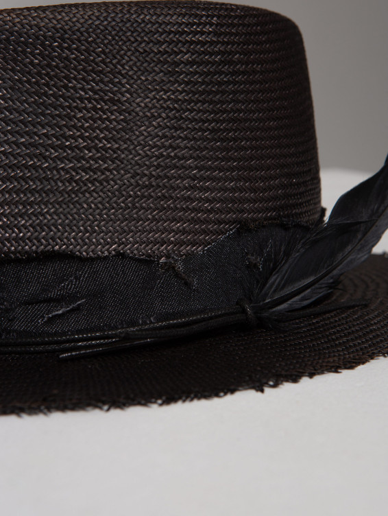Соломенная шляпа Джек черная
