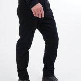 Брюки на болтах черные, вид сбоку