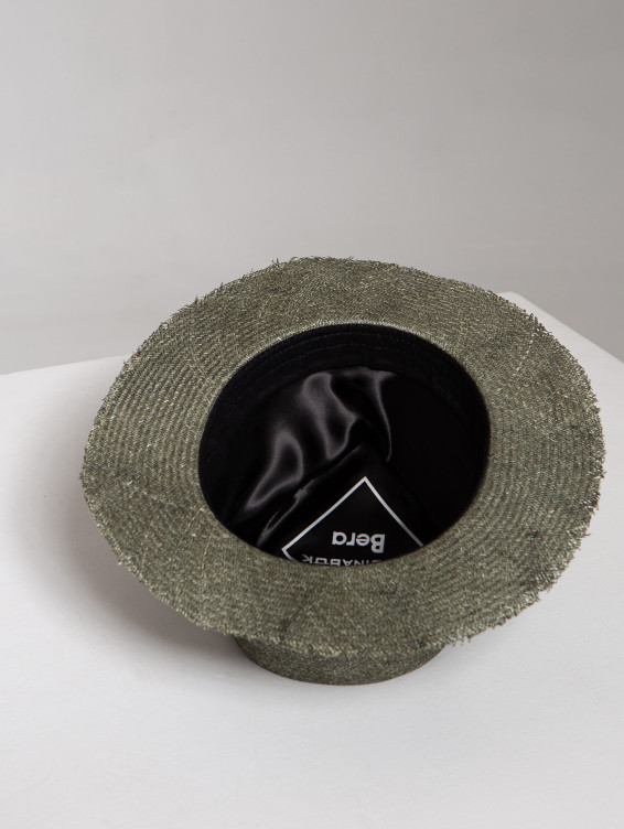 Соломенная шляпа Джек серо-зеленая