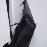 Кожаная сумка-карман черная - изображение 6