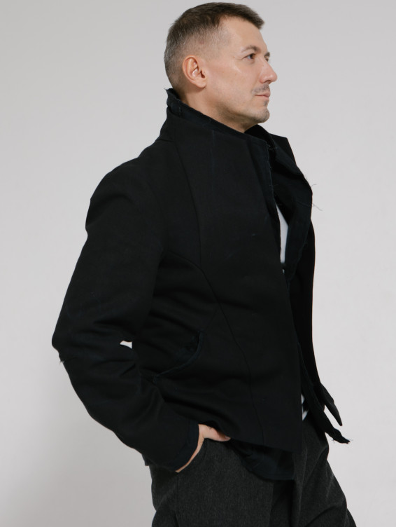 Жакет кирзовый черный