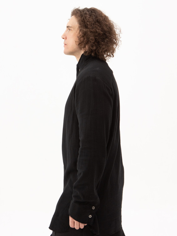 Рубашка из муслина черная