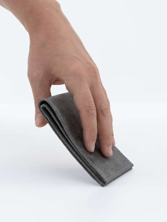 Тонкий кожаный кошелек серый вощеный