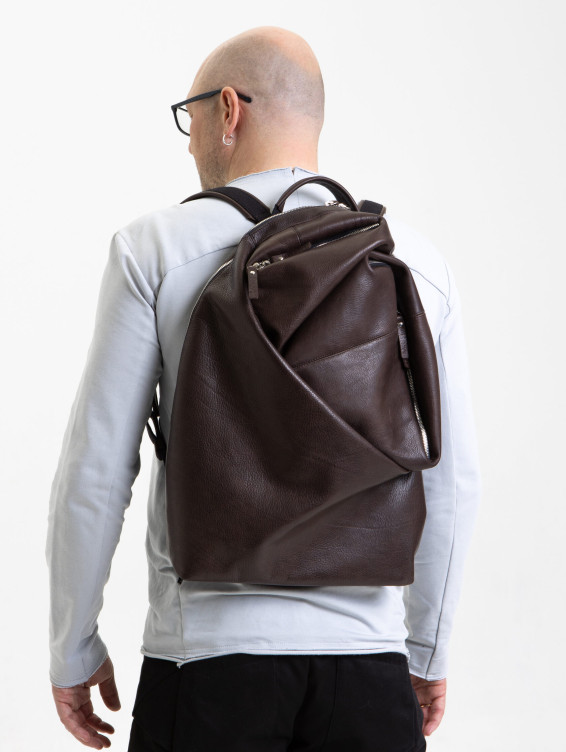 Рюкзак кожаный коричневый