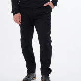 Брюки на болтах черные, вид спереди