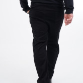 Брюки на болтах черные, вид сзади