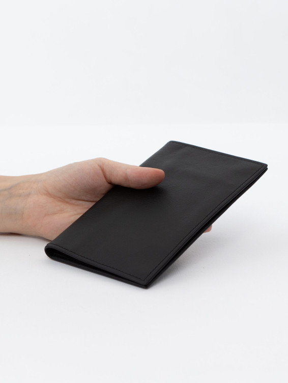 Кожаное портмоне водителя черное