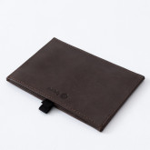 Кожаная обложка-карман для паспорта коричневая - изображение 2