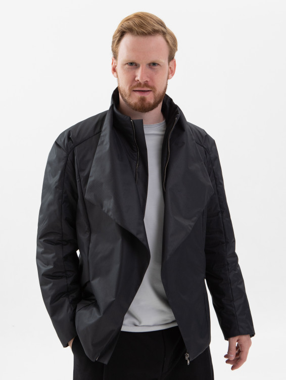 Куртка демисезонная на молнии черная