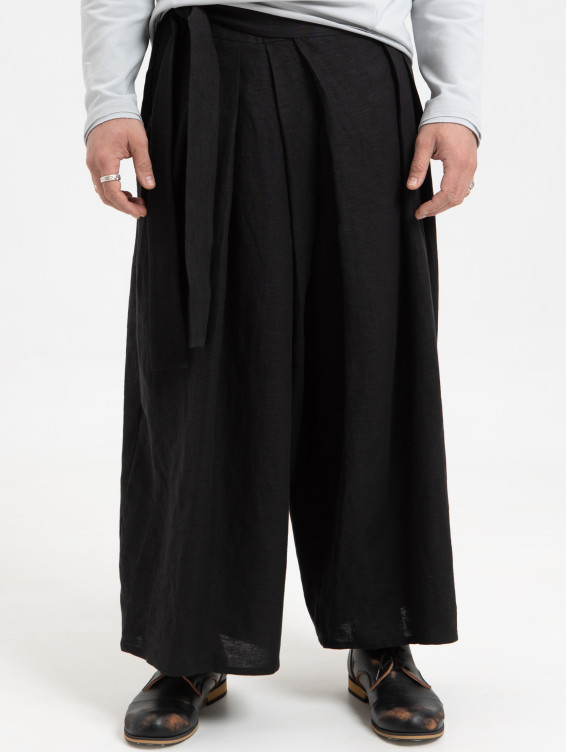 Хакама льняные черные