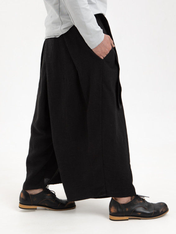 Хакама льняные черные