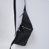 Кожаная сумка-карман черная - изображение 1