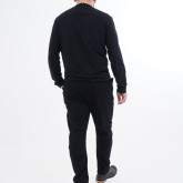 Брюки на болтах черные, вид сзади