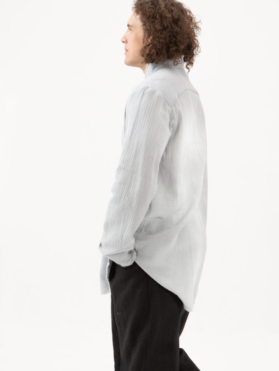 Рубашка из муслина серая