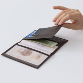 Кожаная обложка для паспорта коричневая