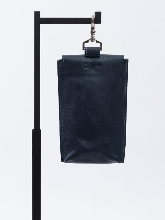 Кожаный подвесной чехол для телефона синий