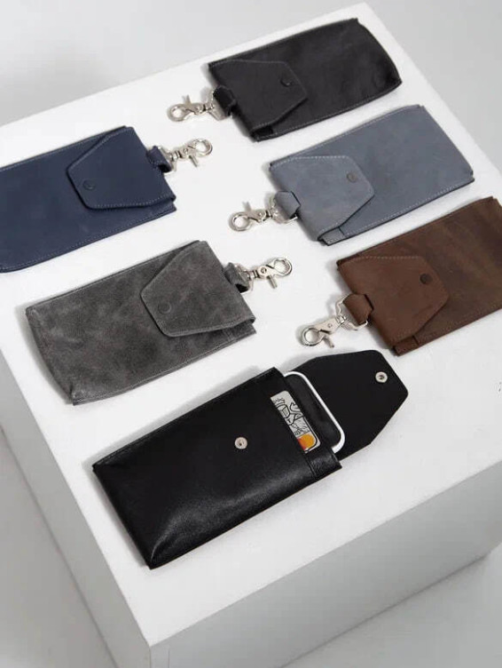 Кожаный подвесной чехол для телефона