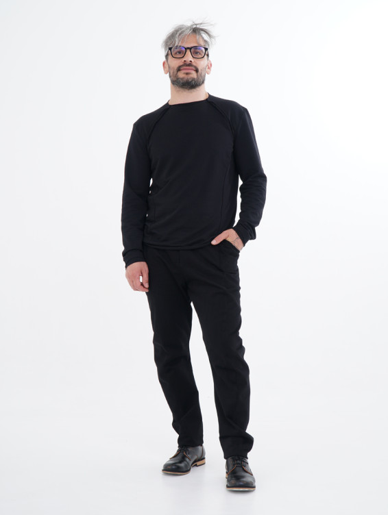 Брюки на болтах черные