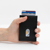 Кожаный кардхолдер черный