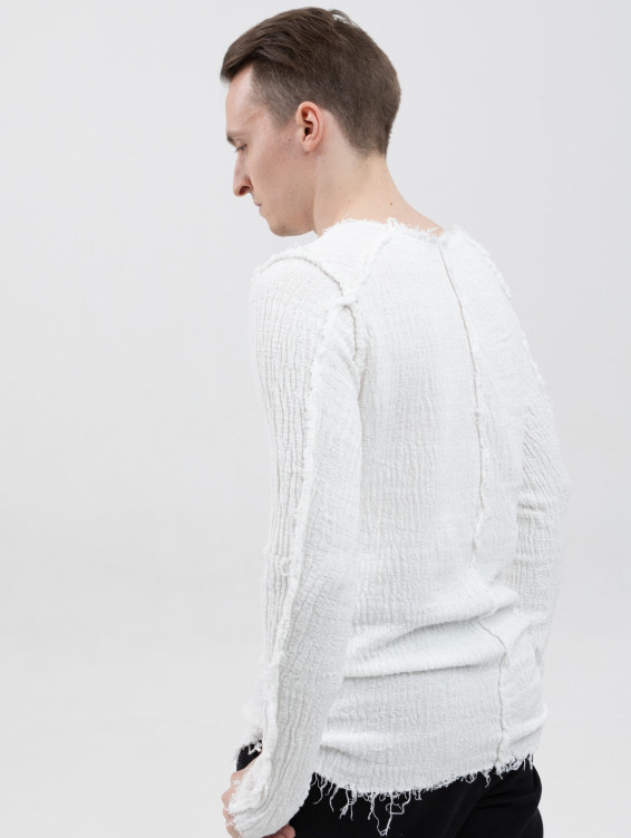 Хлопковая белая фуфайка