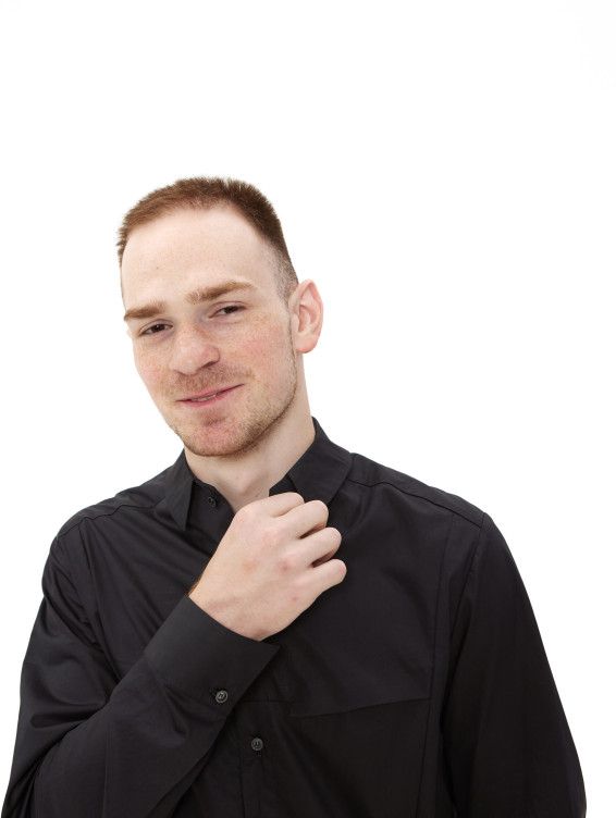 Рубашка с нагрудными карманами черная