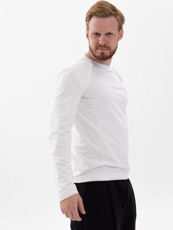 Футболка с длинным рукавом белая