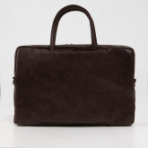 Кожаная сумка для ноутбука Rock коричневая, вид спереди