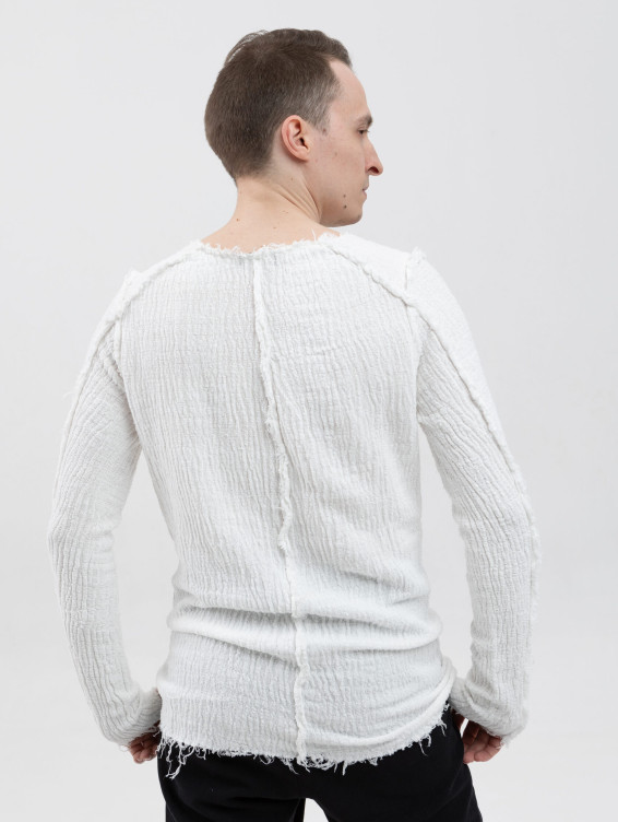 Хлопковая белая фуфайка