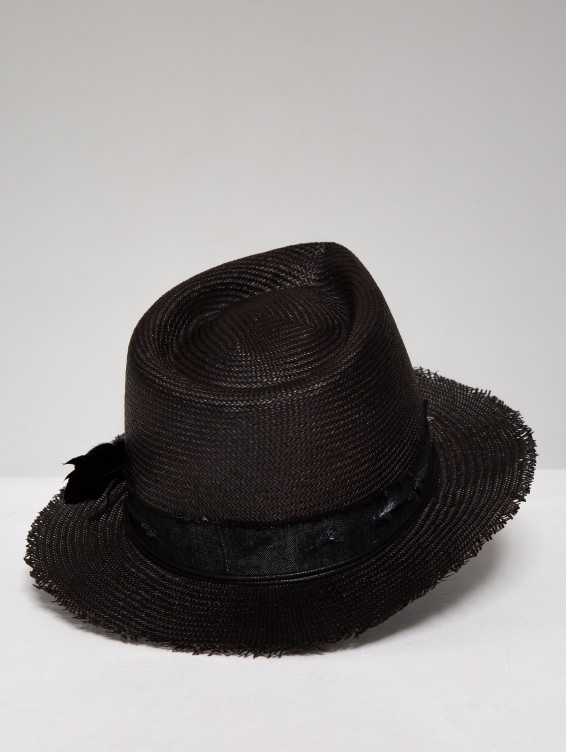 Соломенная шляпа Джек черная