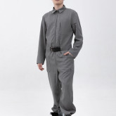 Легкий серый комбинезон на молнии