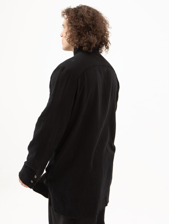 Рубашка из муслина черная