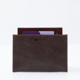 Кожаная обложка-карман для паспорта коричневая - изображение 3