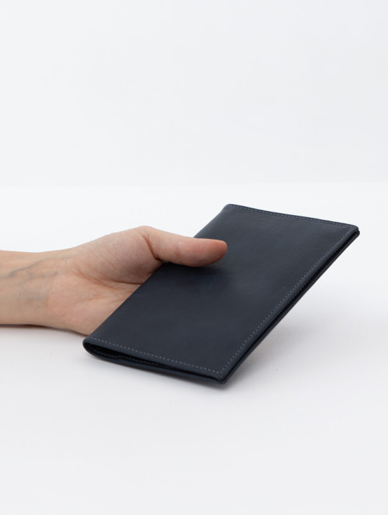 Кожаное портмоне водителя синее