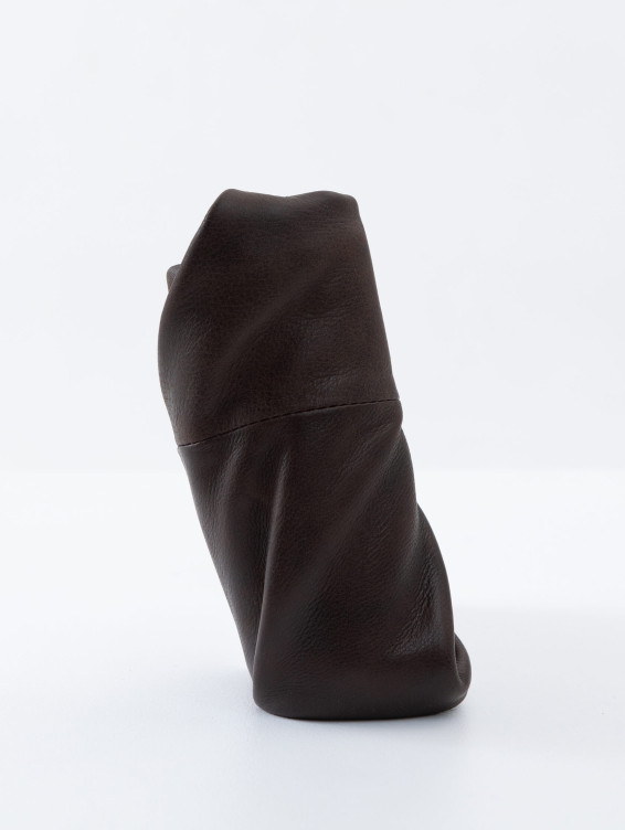 Кожаная ключница коричневая