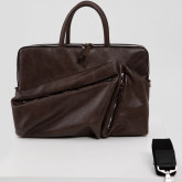 Кожаная сумка для ноутбука коричневая