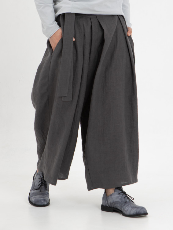 Хакама льняные серые