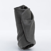 Кожаная ключница серая