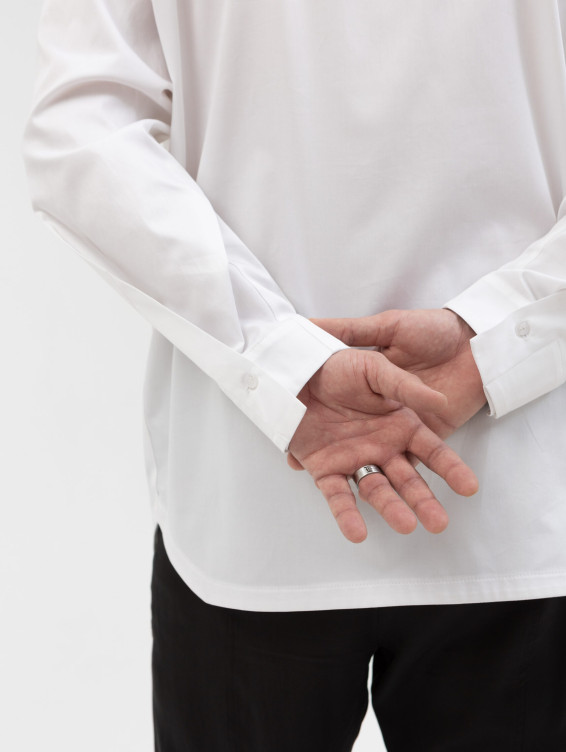 Рубашка оверсайз хлопковая белая