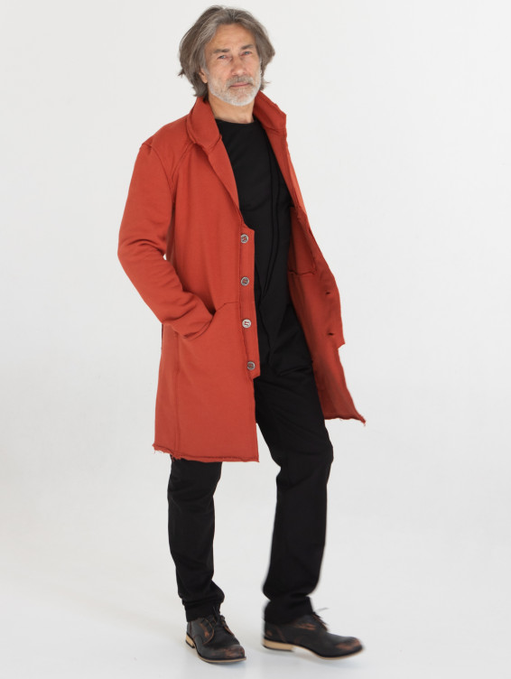 Сюртук трикотажный терракотовый