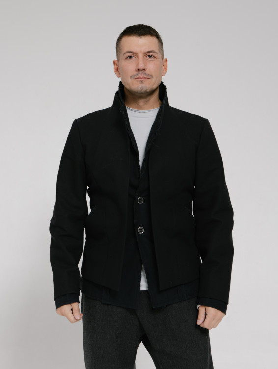 Жакет кирзовый черный