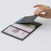 Кожаная обложка для паспорта темно-серая