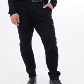 Брюки на болтах черные, вид спереди